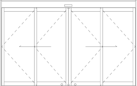 自動ドア レイアウトの例
