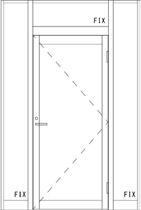 丁番ドア レイアウトの例